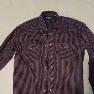 Vintage Men's Wrangler Pearl Snap Shirt - Size 16 X 35